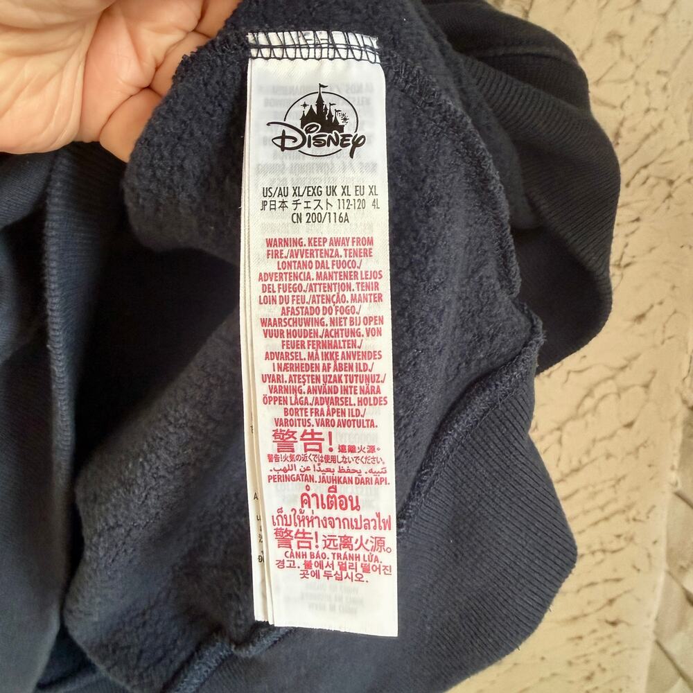 Disneyland Mickey Mouse Graphic Sweatshirt XL Navy Blue Disney Parks Crewneck - Picture 6 of 8